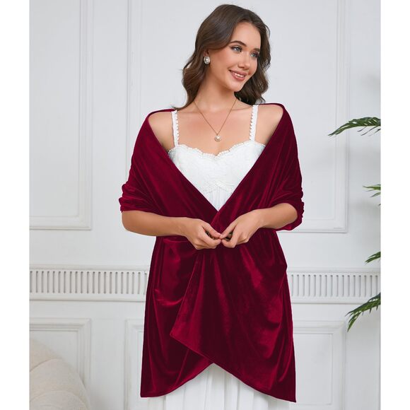 red shawls and wraps for evening dresses Burgundy Ombre Large Silk Wrap Shawl main image 1